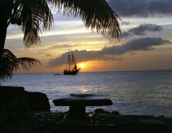 I took this shot of a gorgeous sunset from the Caribe Blu... by Robyn Churchill 